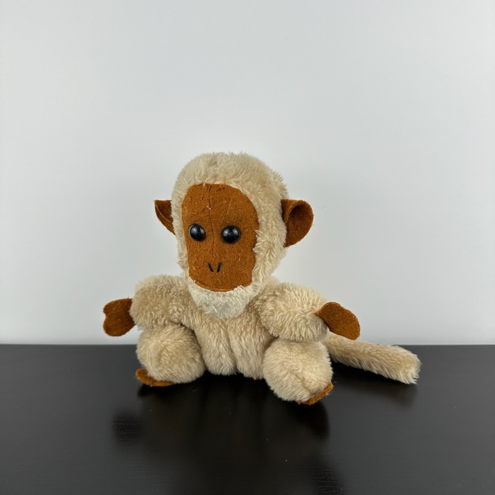 Dakin 1976 Magpie Monkey 6.5” Tan Brown Cream Gorilla Ape Plush Stuffed Animal